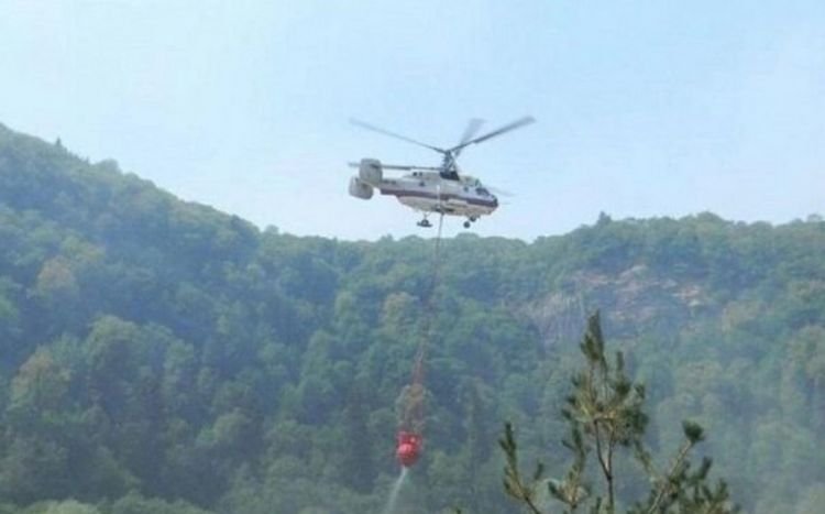 Ağdərədə yanğın olub, helikopter cəlb edilib