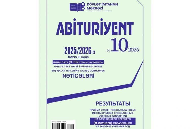 “Abituriyent” jurnalının 10-cu nömrəsi nəşr olunub