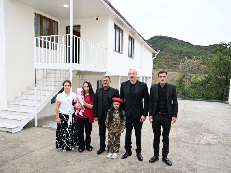 Prezident İlham Əliyev Xocalı rayonunun Seyidbəyli kəndində olub