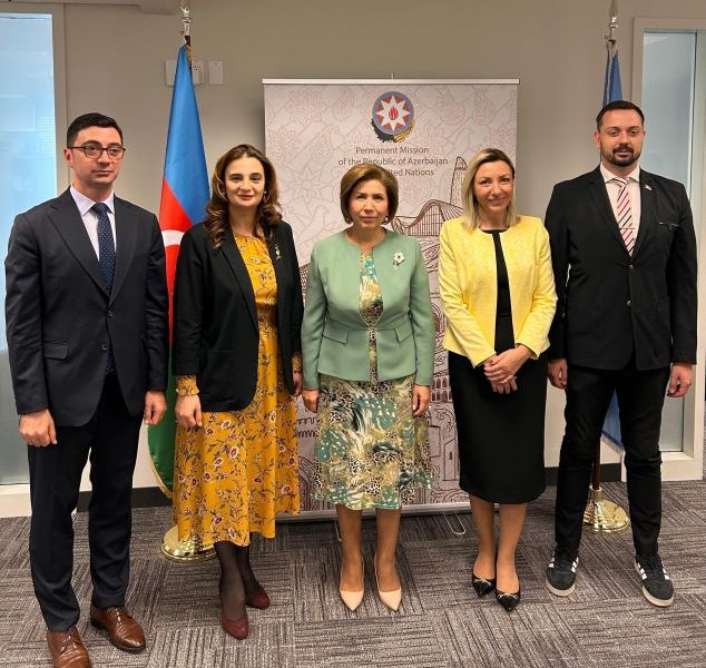 Bahar Muradova BMT-də Serbiya naziri Tatyana Makura ilə görüşüb