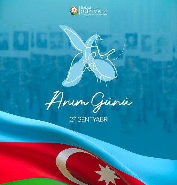 Prezident İlham Əliyev 27 Sentyabr - Anım Günü ilə əlaqədar paylaşım edib