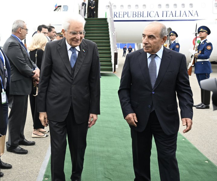 İtaliya Prezidenti Sercio Mattarella Azərbaycana rəsmi səfərə gəlib