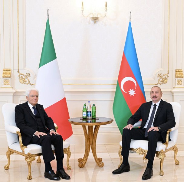 Azərbaycan Prezidenti İlham Əliyevin İtaliya Prezidenti Sercio Mattarella ilə təkbətək görüşü keçirilib