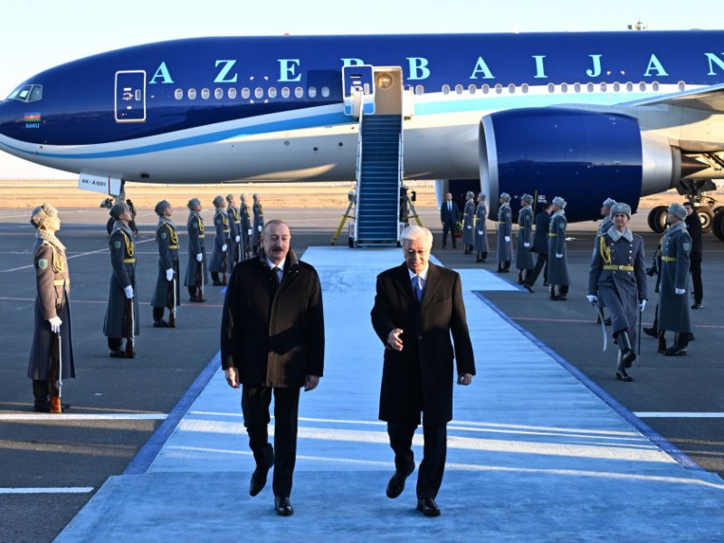 Azərbaycan Prezidenti İlham Əliyev Qazaxıstana dövlət səfərinə gedib