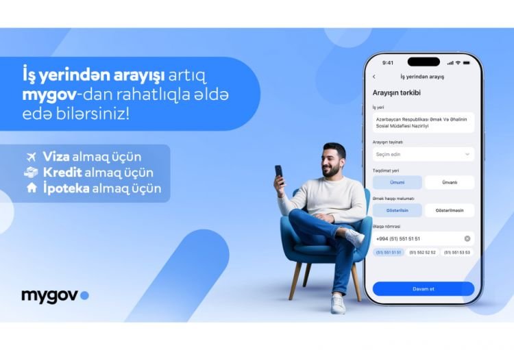 Vətəndaşlar artıq iş yerinə dair arayışı “mygov”dan da əldə edə biləcəklər