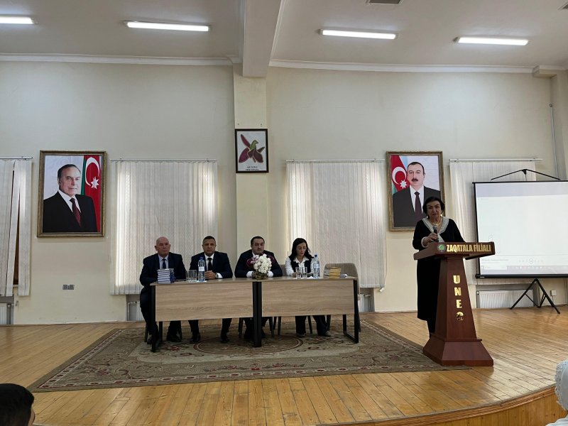 UNEC ZAQATALA FİLİALINDA TƏQDİMAT MƏRASİMİ KEÇİRİLİB-FOTOLAR.