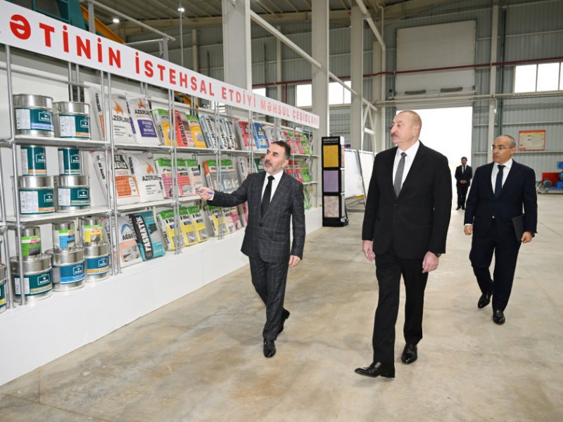 Prezident İlham Əliyev “AZWOOL” mineral daş yunu zavodunun açılışında iştirak edib - FOTOLAR
