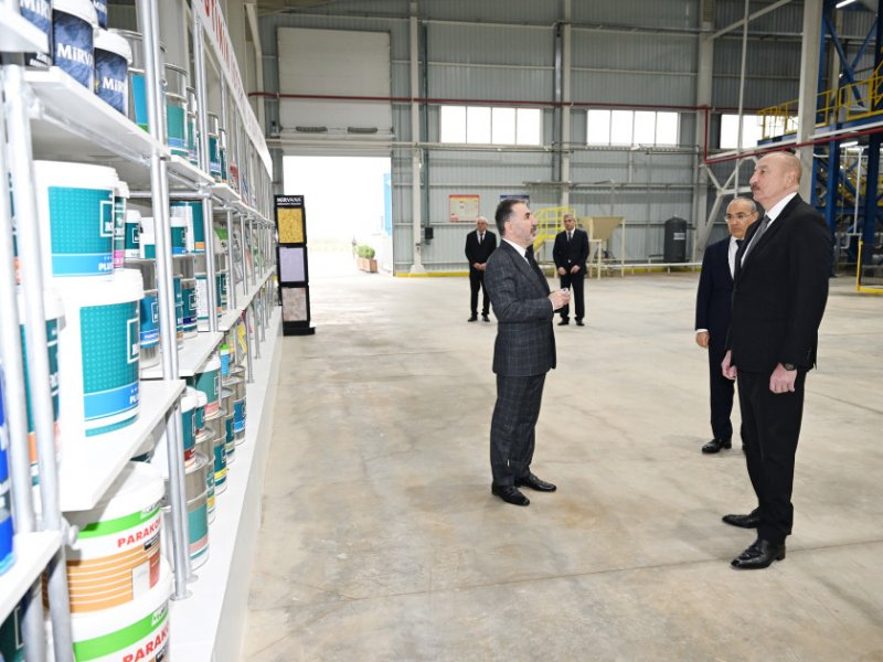 Prezident İlham Əliyev “AZWOOL” mineral daş yunu zavodunun açılışında iştirak edib - FOTOLAR