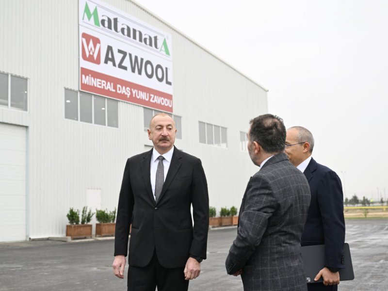 Prezident İlham Əliyev “AZWOOL” mineral daş yunu zavodunun açılışında iştirak edib - FOTOLAR