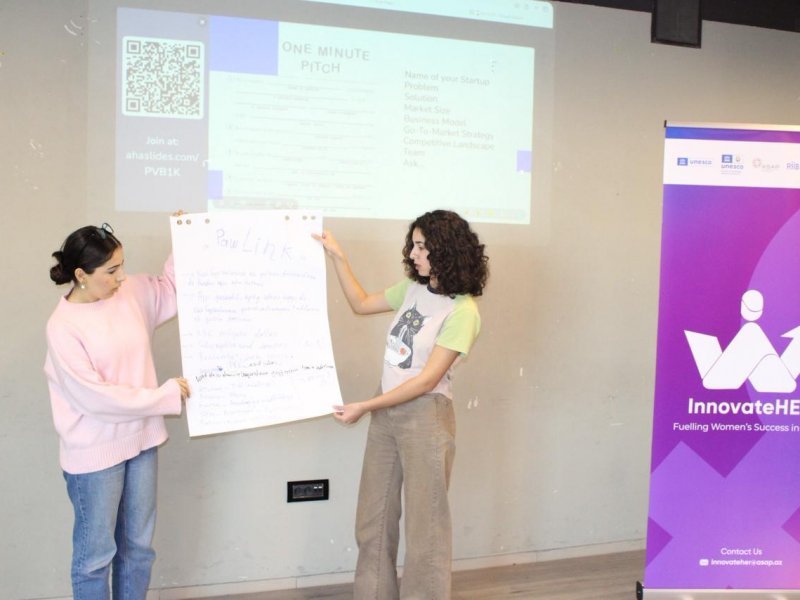 “InnovateHER: Fuelling Women’s Success in STEM” layihəsi çərçivəsində silsilə seminarlar keçirilib 