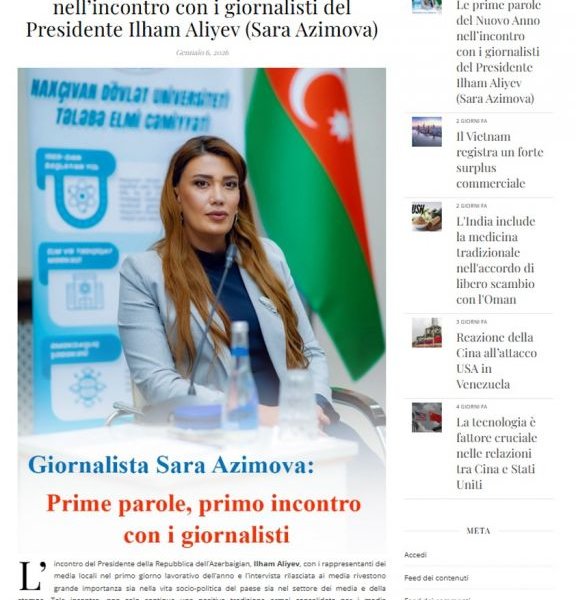 İtaliya mediası Prezident İlham Əliyevin yerli televiziya kanallarına müsahibəsindən bəhs edən məqalə yayımlayıb