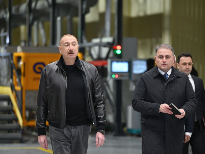 Prezident İlham Əliyev Tərtər elektromexanika zavodunun yenidənqurmadan sonra açılışında iştirak edib