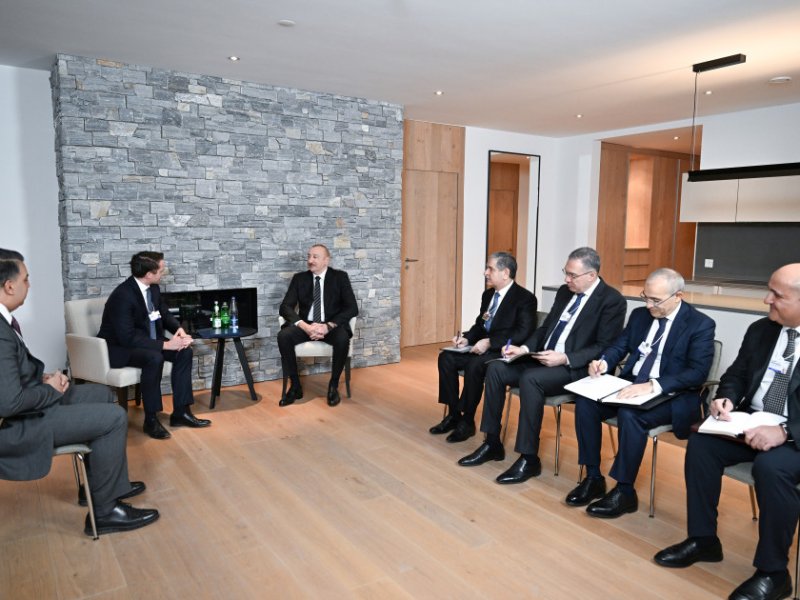 Prezident İlham Əliyev Davosda “Brookfield Asset Management” şirkətinin prezidenti ilə görüşüb