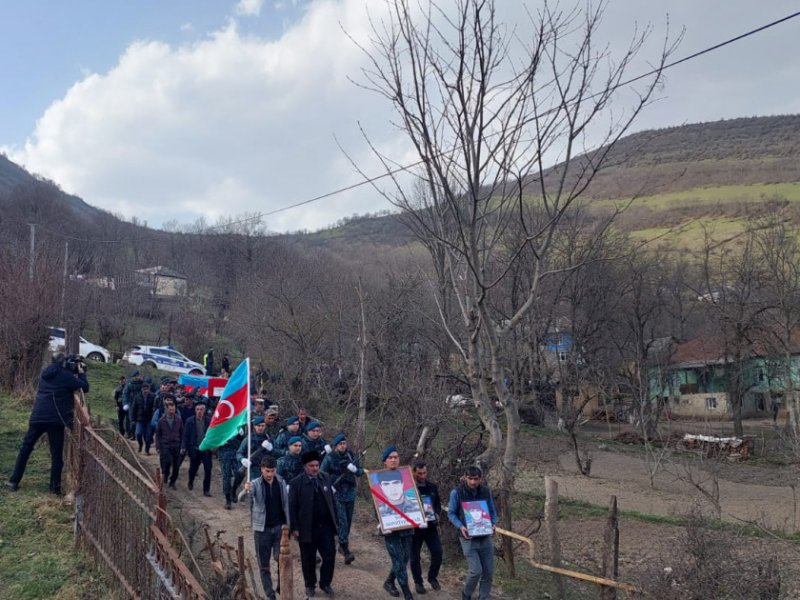 İtkin şəhid Nail Dənziyevlə Lerikdə vida mərasimi keçirilib