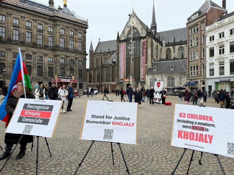 Amsterdamın mərkəzində “Xocalıya ədalət!” çağırışı