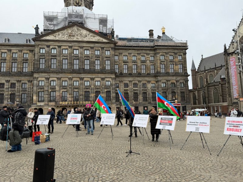 Amsterdamın mərkəzində “Xocalıya ədalət!” çağırışı