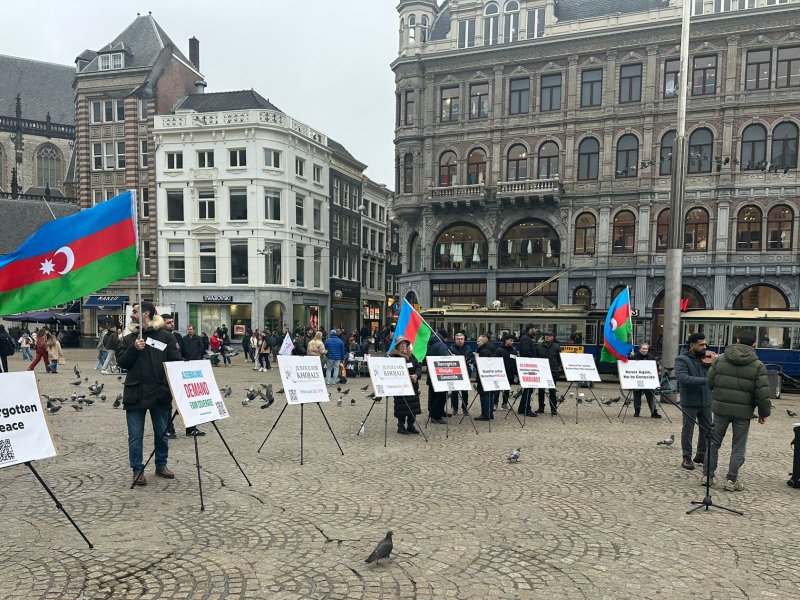 Amsterdamın mərkəzində “Xocalıya ədalət!” çağırışı