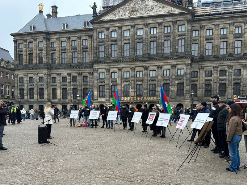 Amsterdamın mərkəzində “Xocalıya ədalət!” çağırışı