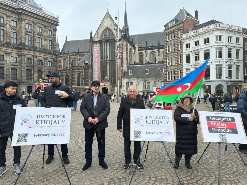Amsterdamın mərkəzində “Xocalıya ədalət!” çağırışı