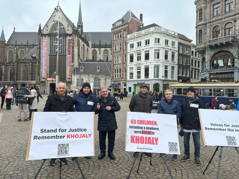 Amsterdamın mərkəzində “Xocalıya ədalət!” çağırışı