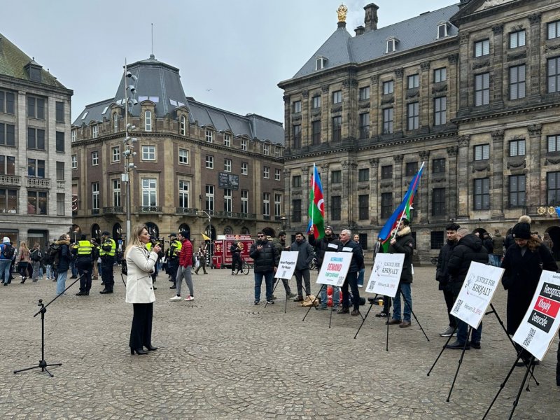 Amsterdamın mərkəzində “Xocalıya ədalət!” çağırışı