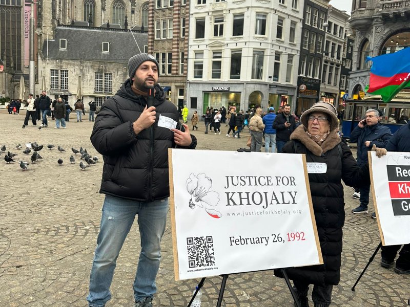 Amsterdamın mərkəzində “Xocalıya ədalət!” çağırışı