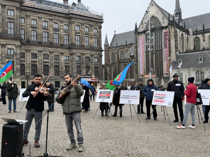 Amsterdamın mərkəzində “Xocalıya ədalət!” çağırışı