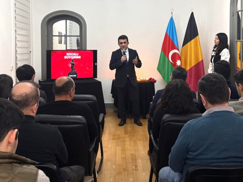Brüsseldə Xocalı soyqırımı qurbanlarının xatirəsi anılıb