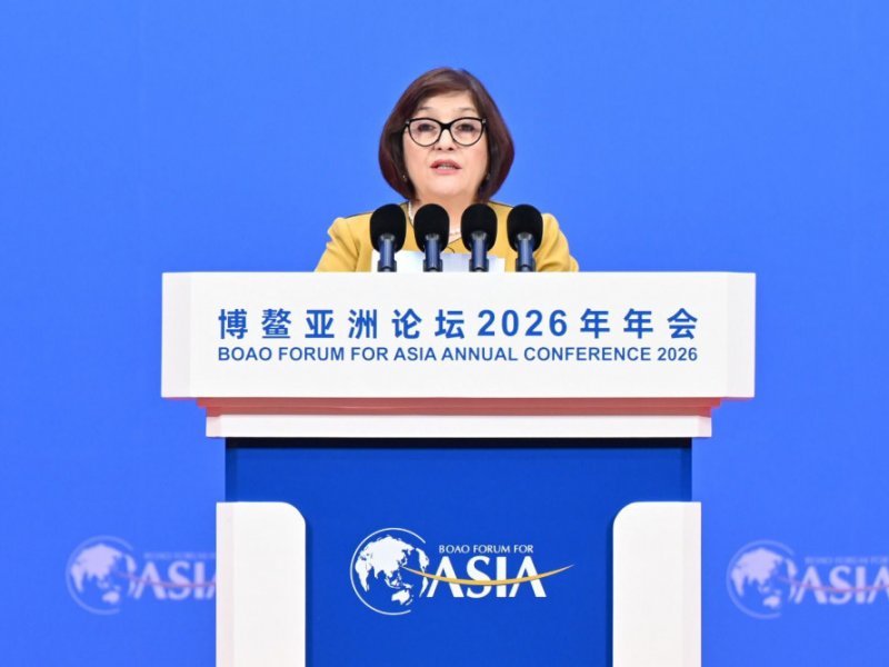Sahibə Qafarova Boao Forumunda Azərbaycanın qlobal təşəbbüslərindən danışıb