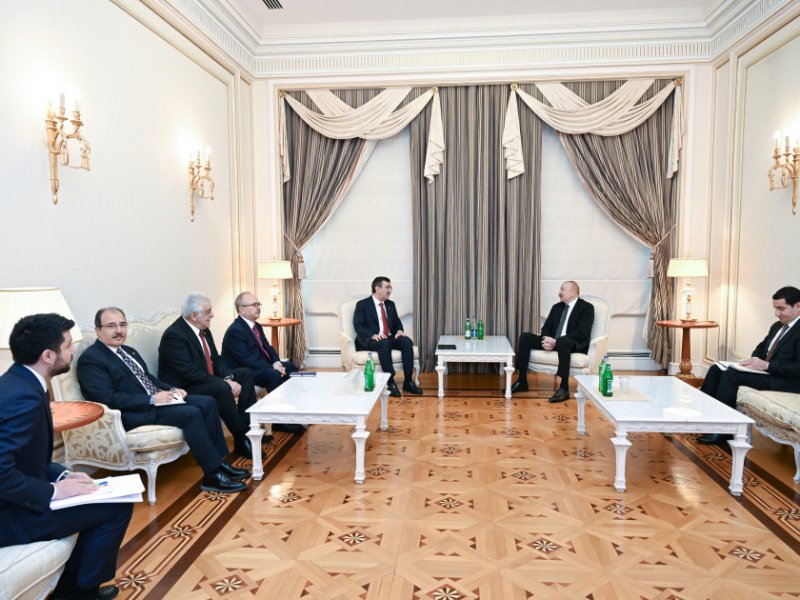 Prezident İlham Əliyev Türkiyənin Vitse-prezidentinin başçılıq etdiyi nümayəndə heyətini qəbul edib