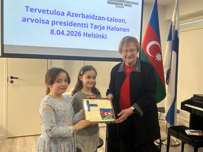 Finlandiyanın ilk qadın prezidenti Azərbaycan Evinin qonağı olub