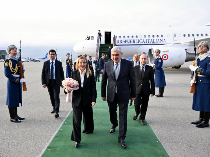İtaliyanın Baş naziri Corcia Meloni Azərbaycana rəsmi səfərə gəlib